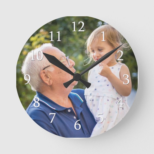 Horloge Ronde Créez votre propre photo moderne (Recto)
