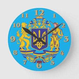 HORLOGE RONDE CRÊTE UKRAINIENNE