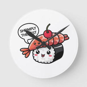 Horloge Ronde creuser le meilleur kawaii sushi
