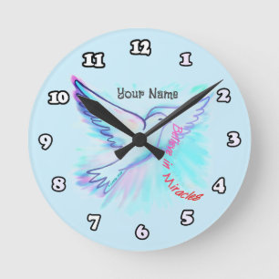Horloge Ronde Croire en Miracles Dove Christian