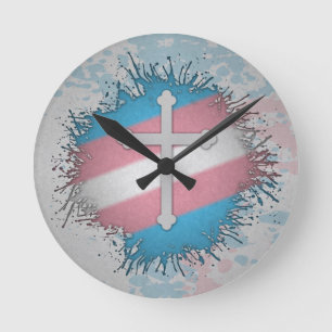 Horloge Ronde Croix transgenre