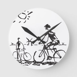 Horloge Ronde Croquis cycliste