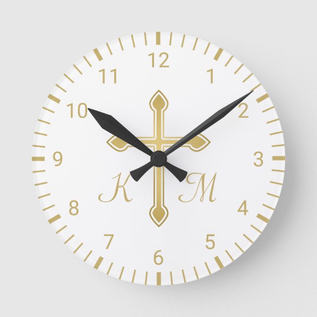 Horloge Ronde Cross d'or de Christian Simple (Recto)