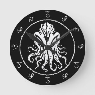 Horloge Ronde Cthulhu rond