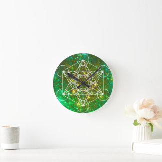 Horloge Ronde Cube de Metatron, Géométrie Sacrée, Symbole Spirit