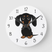 Cube lisse Noir et Tan Dachshund Chien