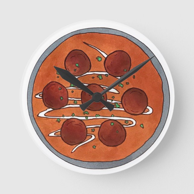 Horloge Ronde Cuisine indienne Malai Kofta Plat végétarien (Recto)