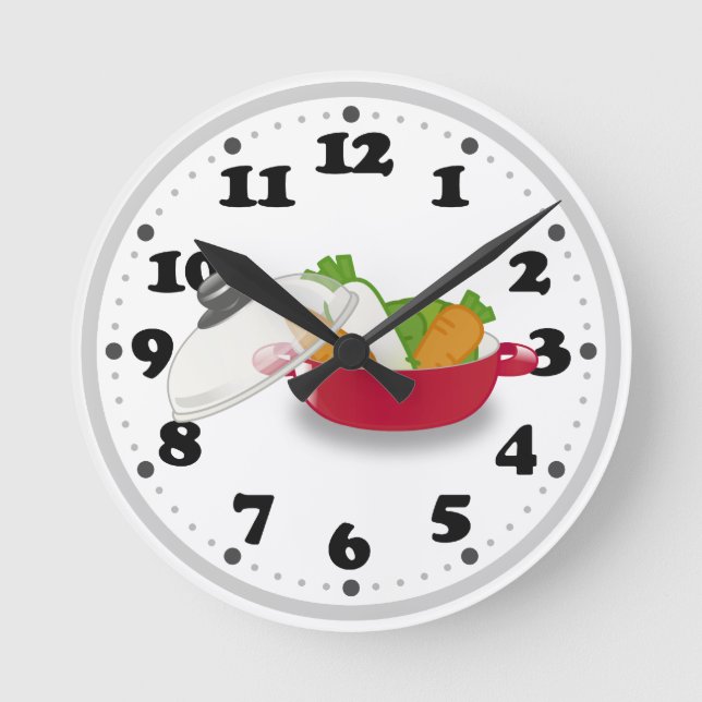Horloge Ronde Cuisine mignonne | Meilleurs cadeaux (Recto)