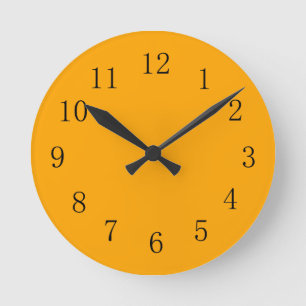 Horloge Ronde Cuisine murale à ton orange moyen