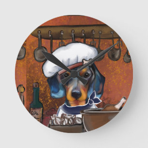 Horloge Ronde Cuisiniers Teckel