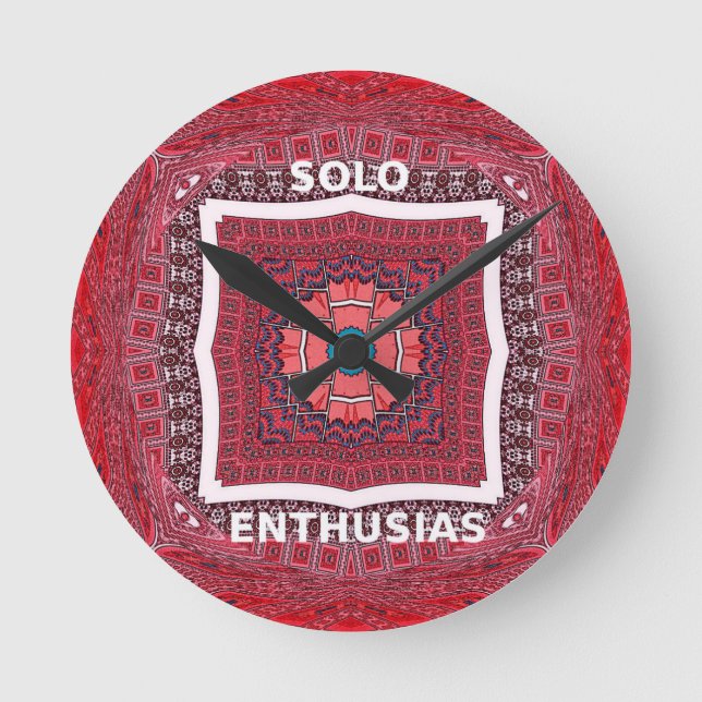 Horloge Ronde Culture traditionnelle sindhi Ajrak Art Motif Impr (Recto)
