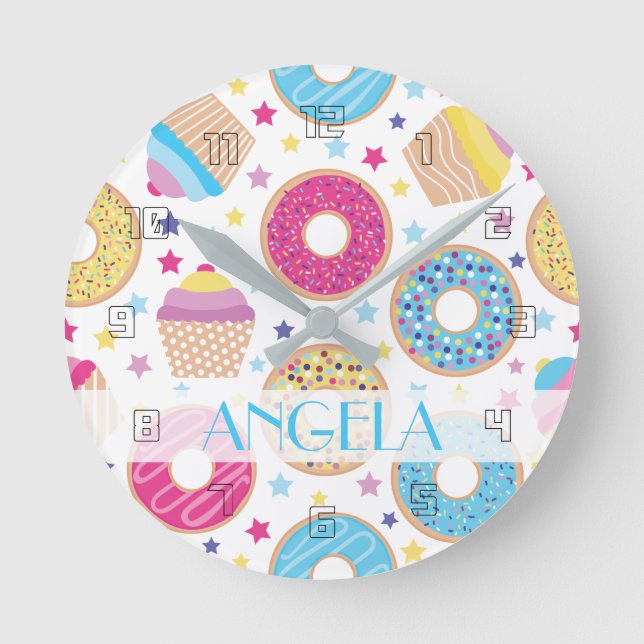 Horloge Ronde Cupcakes & Donuts (Recto)