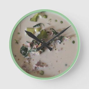 Horloge Ronde Curry vert thaïlandais [แ ก ง เ ขี 