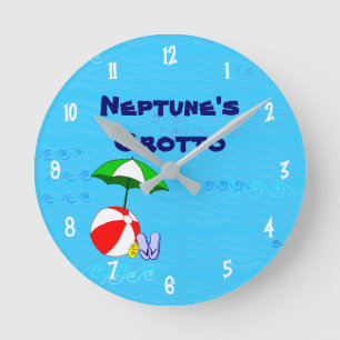 Horloge Ronde Custom Beach Ball Pool