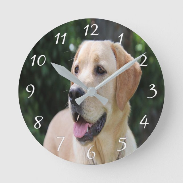 Horloge Ronde Custom Dog Photo Acrylic Wall Clock (Recto)