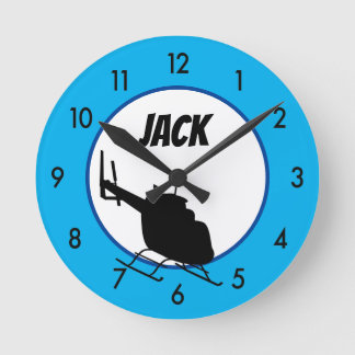 Horloge Ronde Custom personalized Helicopter Clock
