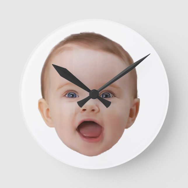 Horloge Ronde Custom Photo, Custom Photo Face (Recto)