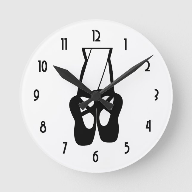 Horloge Ronde Cute Ballet Dancer Jambes & Chaussons (Recto)