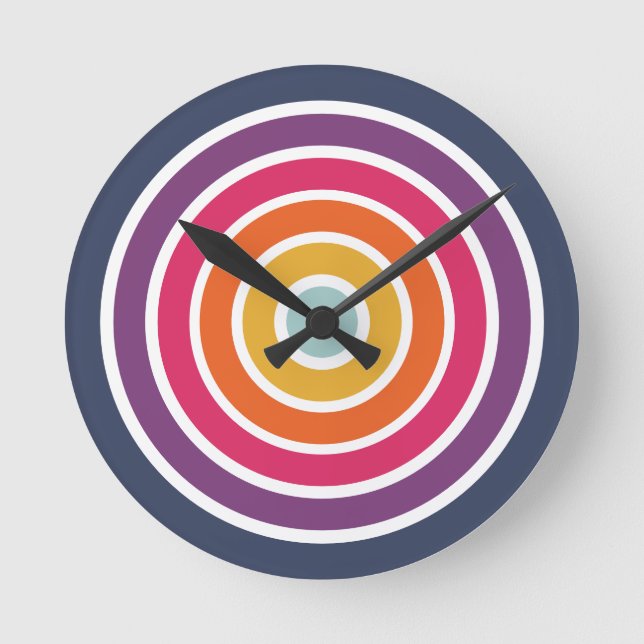 Horloge Ronde Cute Colorful Circles (Recto)