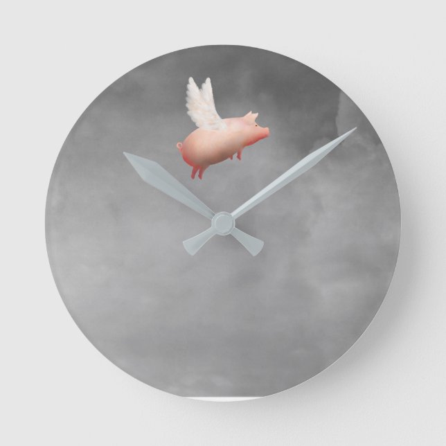 Horloge Ronde cute flypique wall clock (Recto)