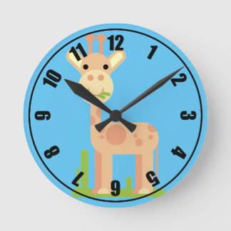 Horloge Ronde Cute Giraffe