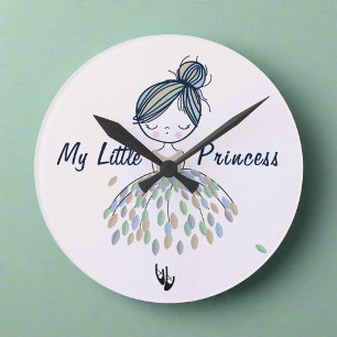 Horloge Ronde Cute Little Ballerina Princess Nursery Girly Cadea