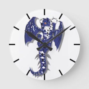 Horloge Ronde Cute Monster Dragon