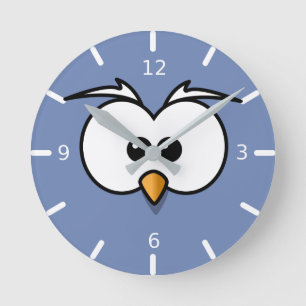 Horloge Ronde Cute Owl Eyes - Personnalisez votre propre
