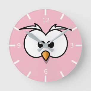 Horloge Ronde Cute Owl Eyes - Personnalisez votre propre