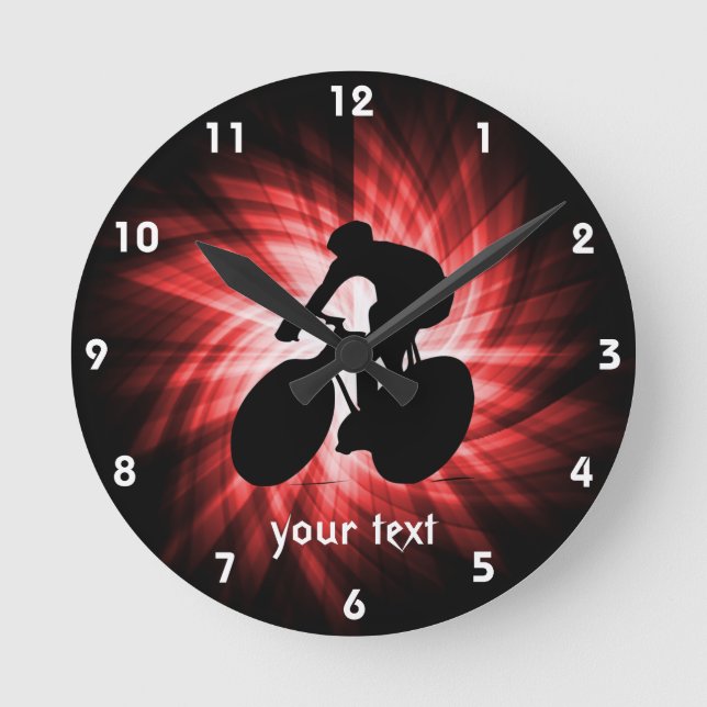Horloge Ronde Cycling rouge (Recto)