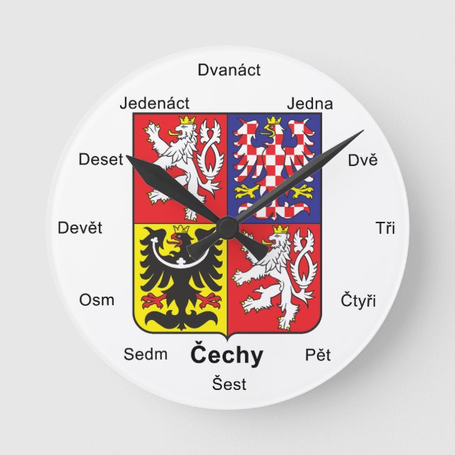 Horloge Ronde Czech Republic Wall Clock (Recto)