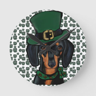 HORLOGE RONDE DACHSHUND