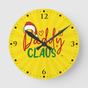 Horloge Ronde Daddy Claus Christmas Design-60094