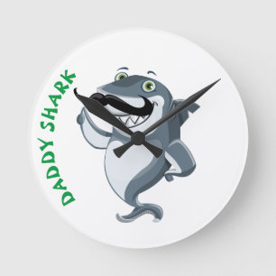 Horloge Ronde Daddy Shark