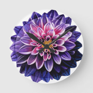 Horloge Ronde Dahlia