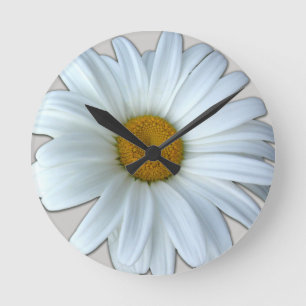 Horloge Ronde Daisy Clock Wildflower Daisies Flower Wall Clock
