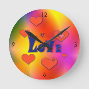 Horloge ronde d'amour