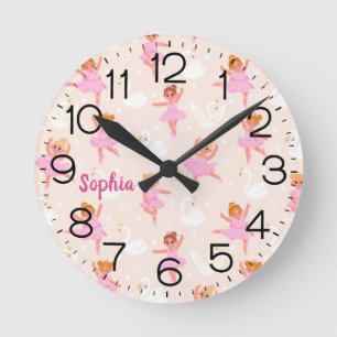 Horloge Ronde Dancer Swan Personalized