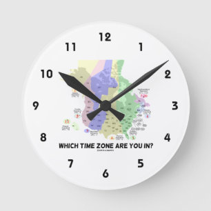 Horloge Ronde Dans Quel Fuseau Heure Êtes-Vous ? (États-Unis Can