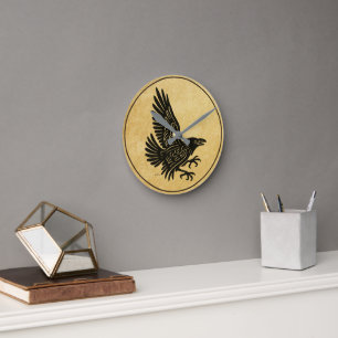 Horloge Ronde Danse Norse Raven