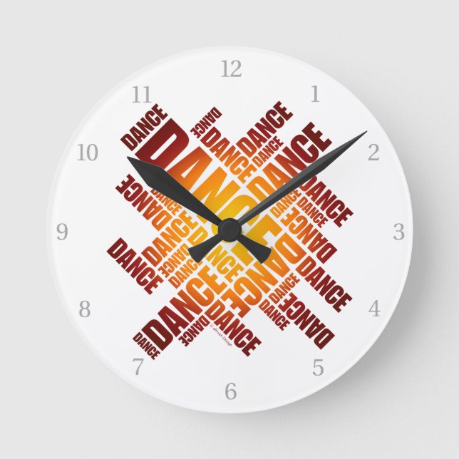 Horloge Ronde Danse typographique (Recto)