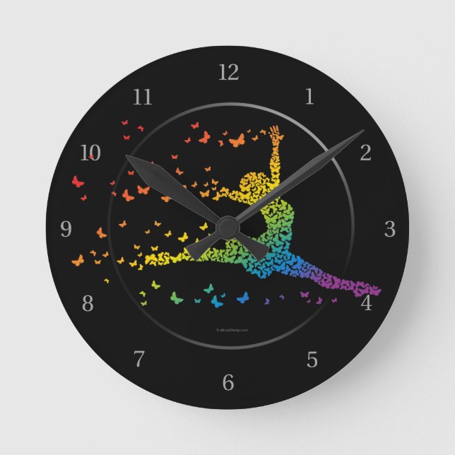 Horloge Ronde Danseur papillon (Recto)