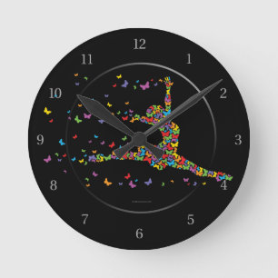 Horloge Ronde Danseur papillon