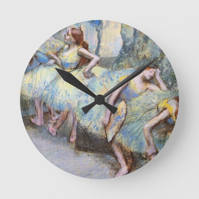 Horloge Ronde Danseurs de ballet Degas Impressionniste (Recto)