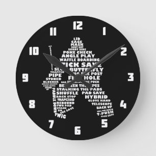 Horloge ronde d'art des textes de gardien de but