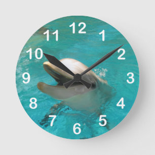 Horloge Ronde Dauphin souriant