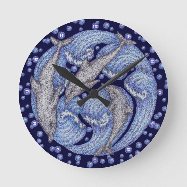 Horloge Ronde Dauphins (Recto)