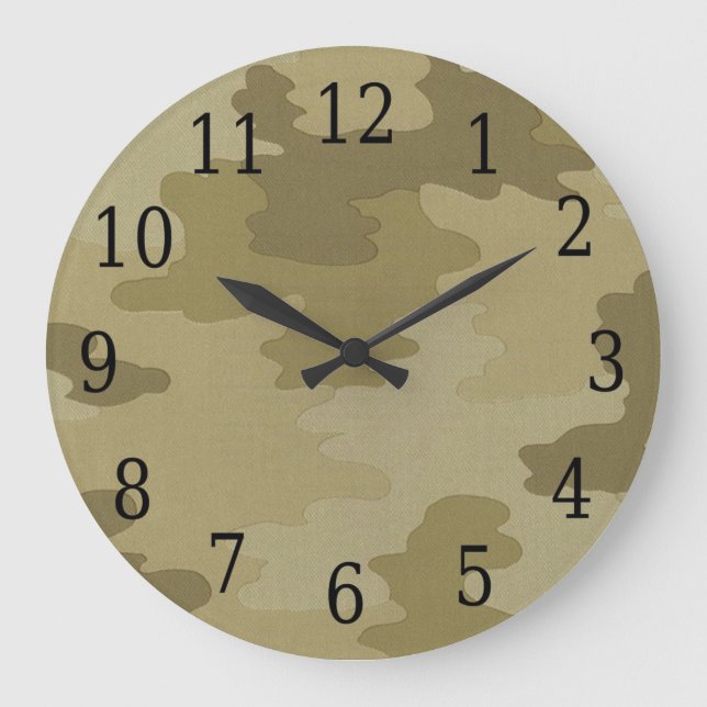Horloge ronde de camouflage léger (Recto)