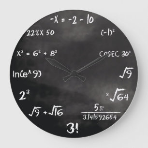 Horloge ronde de jeu-concours de maths (coutume)