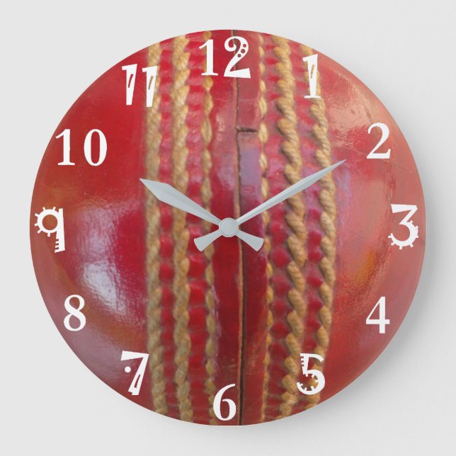 Horloge ronde de la balle de cricket (Recto)